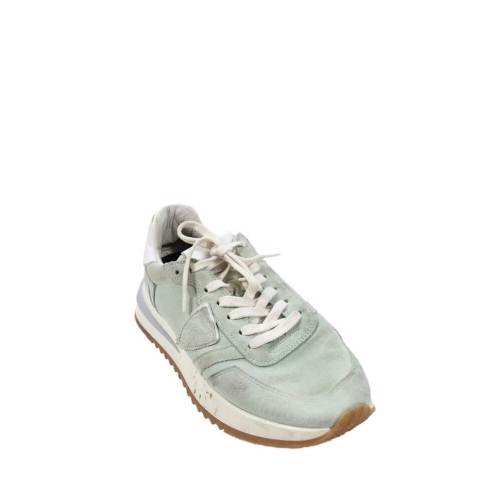 Ortholite Suede Striped Sneakers Size 10 Teal Green